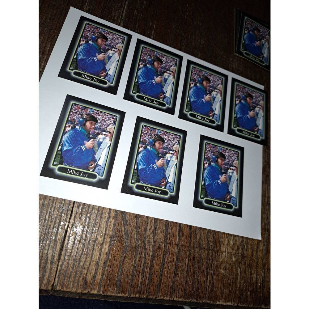 Vintage Lot 7 1990 JR Maxx Mike Joy Sportscaster Trading Card #162 Lot 1